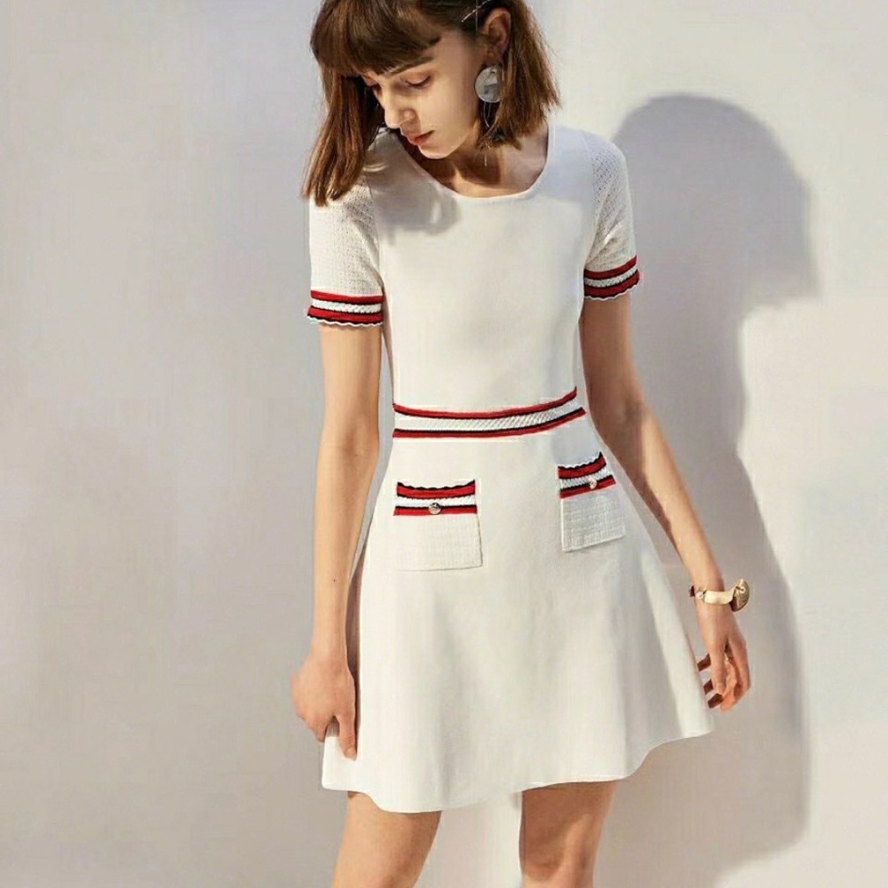 Sandro white dress 34